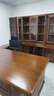 信京新中式老板桌全實(shí)木油漆班臺高檔總裁桌經(jīng)理桌主管桌配套三門(mén)書(shū)柜 曬單實(shí)拍圖