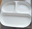 拜杰陶瓷減脂定量餐盤211家用分格餐盤早餐盤餃子盤水果盤三格8.6寸 曬單實拍圖