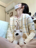 CS.LION彩虹條紋鏤空針織毛衣開衫女2025秋季新款文藝復古慵懶風上衣外套 彩色條紋  M 95-110斤 曬單實拍圖