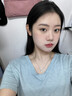 唯一（Winy）一克拉莫桑鉆紫藤花純銀項鏈女2025新款吊墜生日禮物送朋友首飾品 曬單實(shí)拍圖