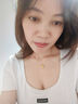 老鳳祥幸運四葉草黃金吊墜足金999百搭金項鏈送女友老婆七夕節生日禮物 沙面吊墜+K金鏈(共約0.96g) 曬單實(shí)拍圖