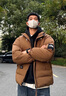 羅蒙男士棉服男款冬季新款2025棉衣加厚防寒羽棉絨服保暖寬松棉襖外套 焦糖色 XL 【推薦130-150斤/170-180cm】 曬單實(shí)拍圖