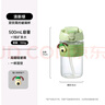 卡羅特玻璃杯女咖啡杯高硼硅耐高溫水杯高顏值吸管杯子便攜 清新綠500ml 曬單實(shí)拍圖