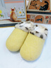 樸西錦步女士室內毛氈保暖棉拖鞋居家內里加絨防滑情侶家用棉拖男 芝士黃 36.5 曬單實(shí)拍圖