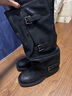 星期六厚底增高長(cháng)筒靴女2025新款秋冬季西部復古騎士靴子堆堆褲管瘦瘦靴 曬單實(shí)拍圖