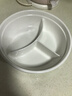 科赫德諾陶瓷分格碗上班族帶飯便攜式密封可加熱創(chuàng  )意家用減肥純白分隔餐盤(pán) 7英寸豎紋三格碗 1英寸 1個(gè) 曬單實(shí)拍圖