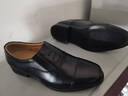 3515強人皮鞋男三接頭皮鞋商務(wù)正裝鞋簡(jiǎn)約套腳男士皮鞋 黑色 42  曬單實(shí)拍圖