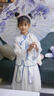 韞舜漢服群子女童套裝2025新款兒童漢服中式國(guó)風(fēng)古風(fēng)唐裝舞臺(tái)演出服 白色青花瓷 140 碼 曬單實(shí)拍圖