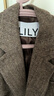 LILY秋新款女裝人字紋肌理感雙排扣寬肩廓形套裝通勤西裝外套 732巧克力色 M 曬單實(shí)拍圖