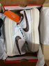 耐克（NIKE）CourtVision1Alta皮革二層牛皮豹紋潮流防滑耐磨低幫板鞋女款白棕 38.5 曬單實(shí)拍圖