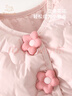 班喜迪女童羽絨馬甲秋冬款2025新款寶寶輕薄保暖冬裝兒童外穿背心小童裝 粉色 100 充絨量：15g 曬單實(shí)拍圖