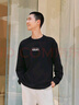 森馬（Semir）長(cháng)袖T恤男重磅寬松打底上衣印花情侶裝秋季內搭外穿101524101211 曬單實(shí)拍圖