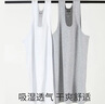 宜而爽【100%純棉】背心男士羅紋修身打底衫2件裝 曬單實(shí)拍圖