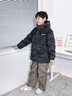 雅鹿親子裝兒童羽絨服男童女童2025新款大童洋氣冬季加厚外套親子冬裝 黑綠 140 cm 曬單實(shí)拍圖