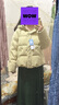 森馬（Semir）輕松羽絨|羽絨服女寬松連帽面包服時(shí)尚冬防潑水防風(fēng)外套百搭 杏黃（白鴨絨）30521 L 曬單實(shí)拍圖