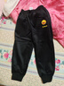 B.Duck【加絨】小黃鴨兒童運動(dòng)褲男童女童褲寶寶秋冬新款中小童長(cháng)褲 黑色（BF5457020） 120 cm 曬單實(shí)拍圖