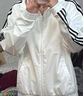 adidas情侶款復(fù)古風(fēng)梭織立領(lǐng)夾克外套男女秋季阿迪達(dá)斯官方三葉草 亮白 M 曬單實(shí)拍圖