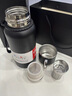 JCZS德國保溫杯316不銹鋼保溫杯旋蓋茶水分離大容量高端車(chē)載泡茶杯便 【升級手柄-316】曜石黑溫 800ml 曬單實(shí)拍圖