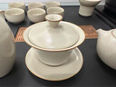 高端小型茶具套裝高檔茶臺燒水壺全自動(dòng)上水一體茶盤(pán)新款烏金瓷石 觀(guān)山電器茶盤(pán)+汝窯茶具 曬單實(shí)拍圖