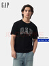 Gap【成毅代言】男女裝2025純棉字母印花logo短袖T恤上衣797924 黑色 L 美碼 XL亞洲碼185/104A 曬單實(shí)拍圖