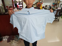 歐貝汐襯衫女中袖襯衣2025夏秋季新款寬松上衣休閑女士半袖小衫 藍(lán)色 XL 【建議130-145斤】 曬單實(shí)拍圖
