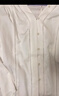 Olrain歐芮兒法式白色V領(lǐng)襯衫女裝秋季新款寬松鏤空燈籠袖襯衣 白色 XL 曬單實(shí)拍圖