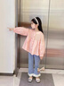迪士尼（Disney）女童襯衫春秋2025新款兒童洋氣純棉春季長袖襯衣寶寶休閑春裝上衣 粉紅色 cm 140 曬單實拍圖