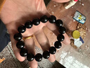 YNO天然紅瑪瑙手串女情侶款黑瑪瑙生日禮物輕奢冰透款健康轉運禮物 冰黑瑪瑙【色正質(zhì)純】 14mm*15顆/串 曬單實(shí)拍圖