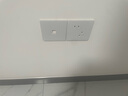 國際電工超薄鋼化玻璃開(kāi)關(guān)插座86型暗裝面板家用墻壁電源五孔網(wǎng)絡(luò )空調插座 電腦插座-白色【膚感玻璃】 曬單實(shí)拍圖