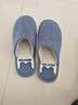 斐月伽亞麻拖鞋男女春秋四季款家居家用防滑室內棉麻布情侶透氣吸汗拖鞋 包頭藏青42-43 （適合41-42） 曬單實(shí)拍圖