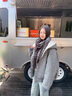 RHUDE FOG品牌女裝韓系小香風(fēng)短款羽絨服女2025冬季新款拼接毛絨連帽高級感 灰色 M 曬單實(shí)拍圖