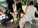 月亮故事LUNASTORY防摔護頭嬰兒童神器寶寶爬行護具防撞頭盔夏季透氣學(xué)步帽皓月白棕 曬單實(shí)拍圖