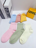 浪莎襪子女秋冬100%純棉女士襪子抗菌防臭襪純色全棉吸汗中筒品牌女襪 粉-藍-綠-黃-深粉-米白- 6雙 均碼 （34-38碼） 曬單實(shí)拍圖