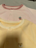 戴維貝拉（DAVE＆BELLA）滿(mǎn)月寶寶衣服0-3個(gè)月女寶連體衣嬰幼兒爬服秋裝新款小童包屁衣 淺粉色【DB3243352-N】 90cm （建議身高80-90cm） 曬單實(shí)拍圖