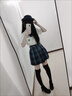 手工供感帽子女日系JK制服帽毛呢學(xué)院風(fēng)蝴蝶結飄帶幼稚園水手帽 深咖色系咖啡色毛邊蝴蝶結 兒童款S（52-54cm） 曬單實(shí)拍圖