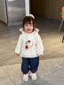 幼歌（YOUGE）嬰幼兒冬季新款元氣加絨加厚牛仔褲寶寶復古保暖休閑褲 牛仔藍 90 cm 曬單實(shí)拍圖