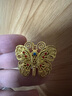 金小貅黃金花絲蝴蝶吊墜琺瑯蝴蝶掛墜足金傳家金編繩正品送媽媽送女友 2g,花絲蝴蝶吊墜-金重多退少補-配合金項鏈 曬單實拍圖