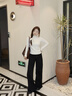 Calvin KleinJeans25春夏女士美式復古摩登潮流黑色微彈ck闊腿牛仔褲47B089G CLT-牛仔黑（R） 27 曬單實(shí)拍圖