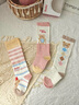 貝比嬰兒長(cháng)筒襪春秋款純棉襪子新生兒童寶寶過(guò)膝襪不勒腿秋冬護膝 粉色小熊 春秋款【精美禮盒裝】 3雙 1-2歲 適合腳長(cháng)12-14cm鞋碼16-20 曬單實(shí)拍圖