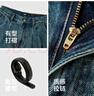 森馬（Semir）牛仔褲女純棉寬松闊腿褲顯瘦潮流秋季松弛感打褶長(cháng)褲腰帶復古 牛仔黃泥染80325 L 曬單實(shí)拍圖