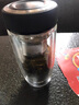 水莫停德國Smotic雙層玻璃杯男士女茶水分離透明泡茶水杯子便攜定制 商務(wù)黑 曬單實(shí)拍圖