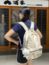 CinvaiKrose書(shū)包女2025年新款雙肩包蝴蝶印花小眾設計大學(xué)生背包生日七夕禮物 米白色【送女友老婆女生禮物走心】 曬單實(shí)拍圖