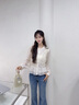 香影復古藍色高腰牛仔褲女2025秋裝新款水洗丹寧風修身顯瘦微喇褲 牛仔藍 S 155/60A/85-95斤 曬單實拍圖