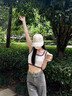 貓人帽子女大帽檐趙露思同款棒球帽女大頭圍太陽鴨舌帽遮陽防曬帽子 米白色 均碼56-60 曬單實(shí)拍圖