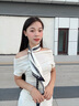 長(zhǎng)條小絲巾女士春秋新款高檔洋氣領(lǐng)巾配襯衫護(hù)頸圍脖圍巾媽媽禮物 小茶花字母-白色 約150*14cm 曬單實(shí)拍圖