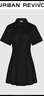 UR夏季新款女裝通勤風(fēng)壓褶修身短袖棉質(zhì)連衣裙UWU740075 正黑 S 曬單實(shí)拍圖