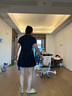 美津濃（MIZUNO）泳衣女連體裙擺短袖防曬抗氯遮肉顯瘦保守大碼溫泉泳裝AB367黑2XL 曬單實(shí)拍圖