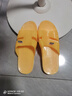 越南牛筋黃膠浴室洗澡男涼拖鞋夏季塑料耐磨軟膠防滑防臭生膠牛津 黃色（牛筋拖828） 41 曬單實(shí)拍圖