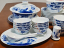 君悟景德鎮青花瓷碗具套裝家用中式碗盤(pán)餐具整套釉下彩高白瓷喬遷送禮 釉下彩·青花瓷|10人套裝 66件套 曬單實(shí)拍圖