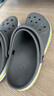 卡駱馳（CROCS）洞洞鞋貝雅卡駱班輕便耐磨一腳蹬休閑鞋|205089 石板灰/青檸綠-0GX 41 /42(260mm) 曬單實(shí)拍圖